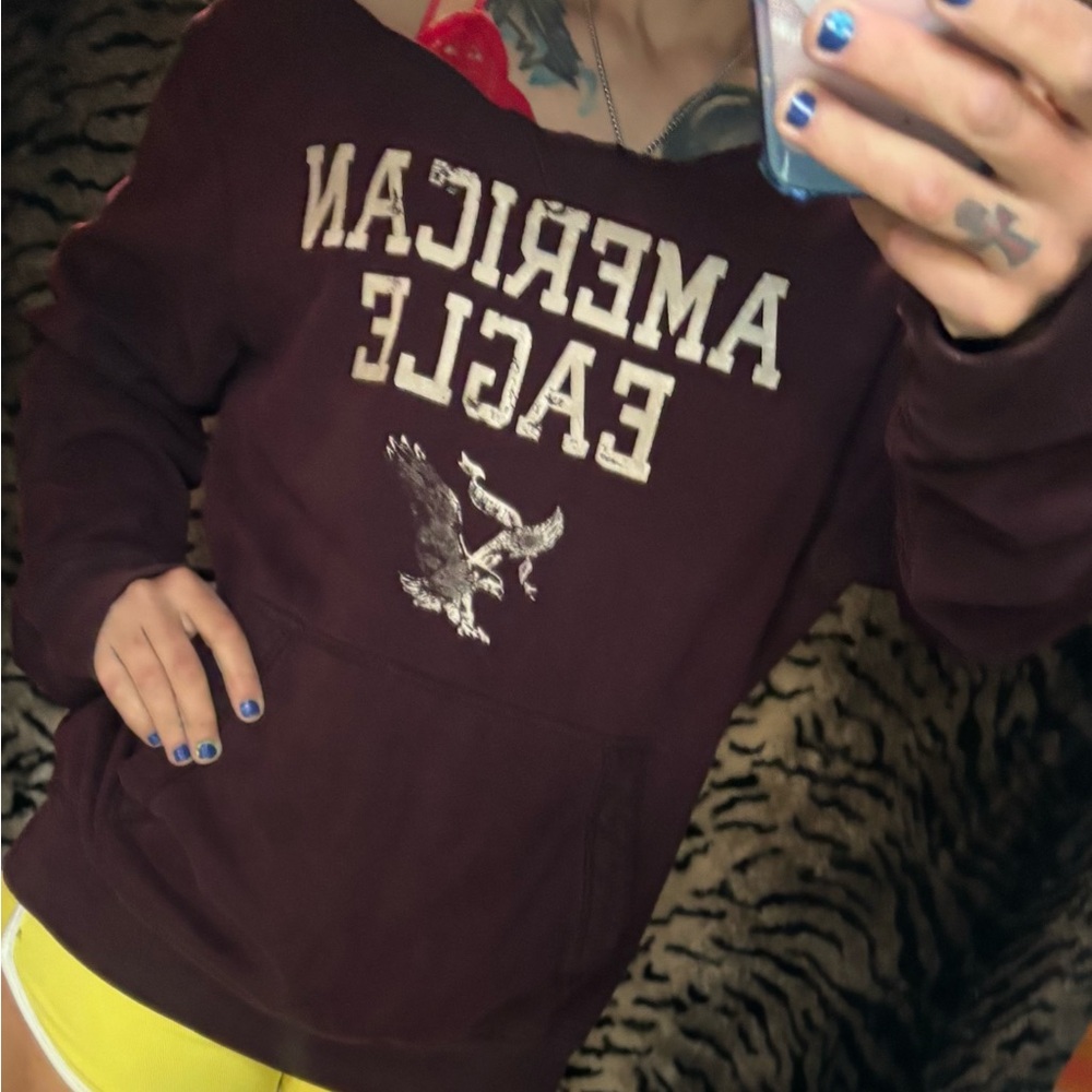 American Eagle Outfitters Brown Oversized Hoodie